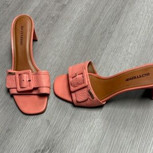 Pinkish coral strap sandles worn once